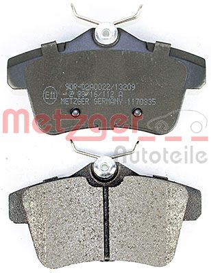 METZGER 1170335 GREENPARTS Bremsbelagsatz, Scheibenbremse